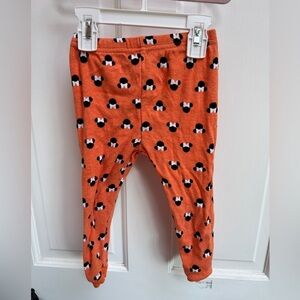 Disney Minnie Mouse 3T Orange & Black Girls Pajamas Bottoms Pants